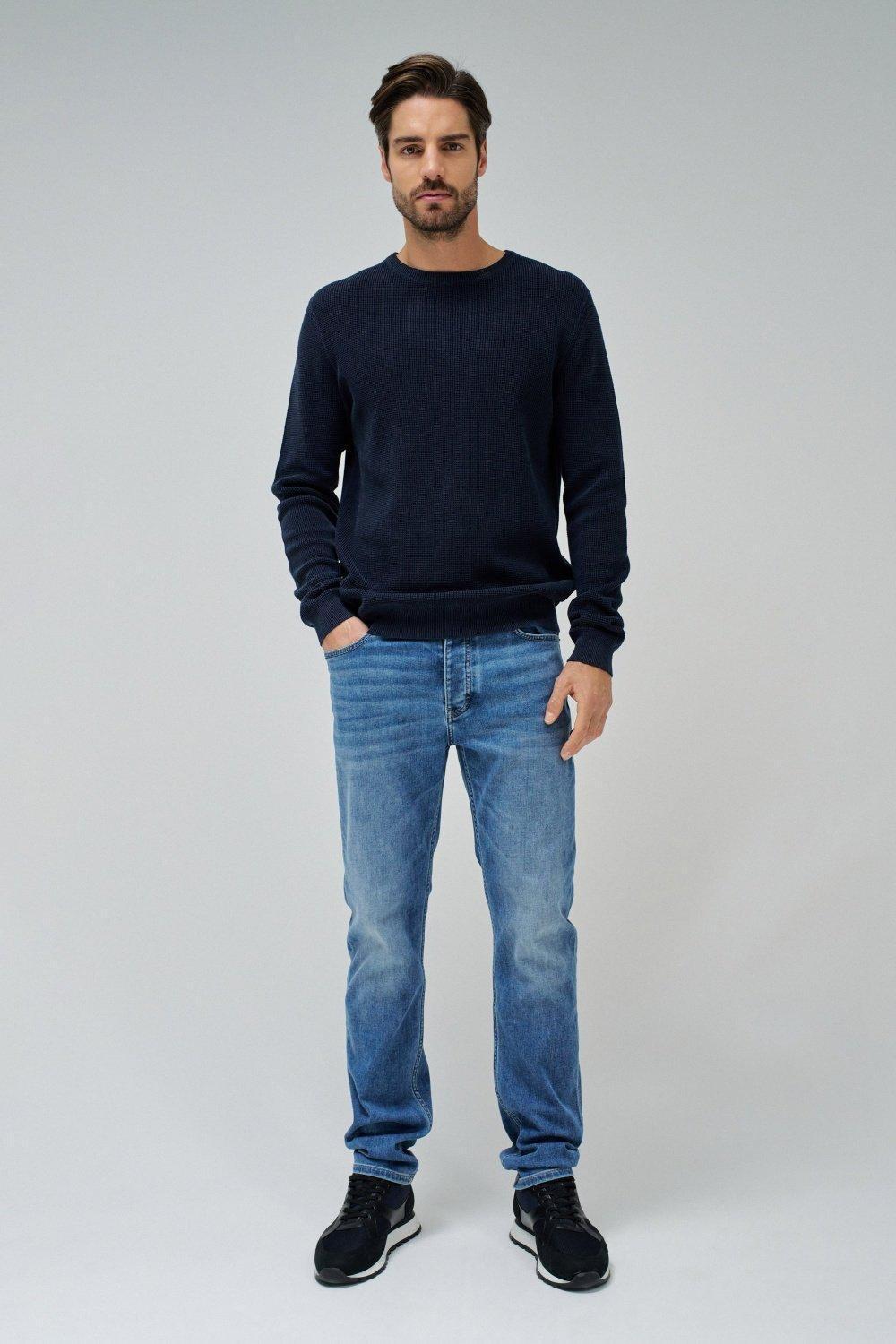 Blue REGULAR FIT COOLMAX JEANS, , large image number 1