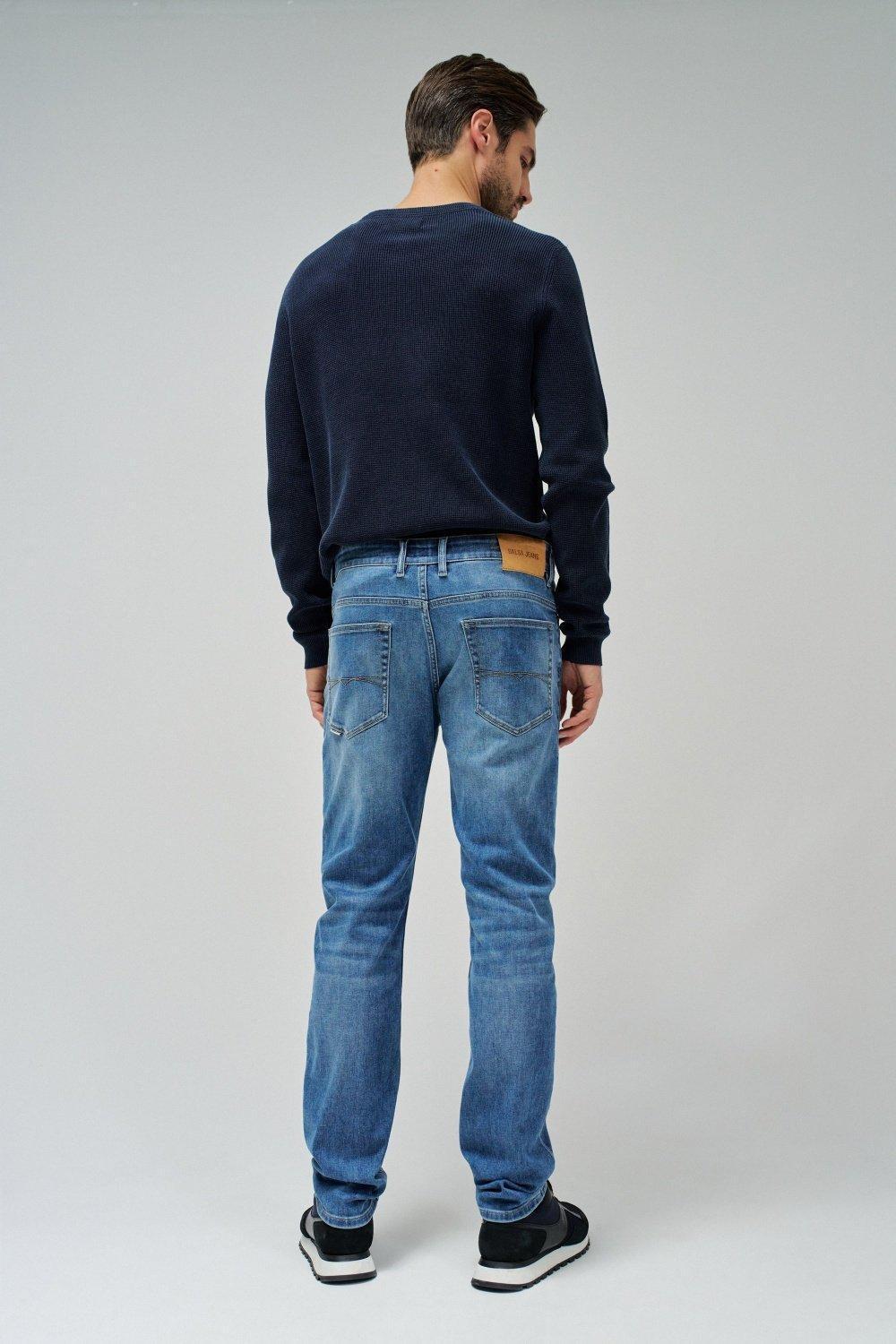 Blue REGULAR FIT COOLMAX JEANS, , large image number 3