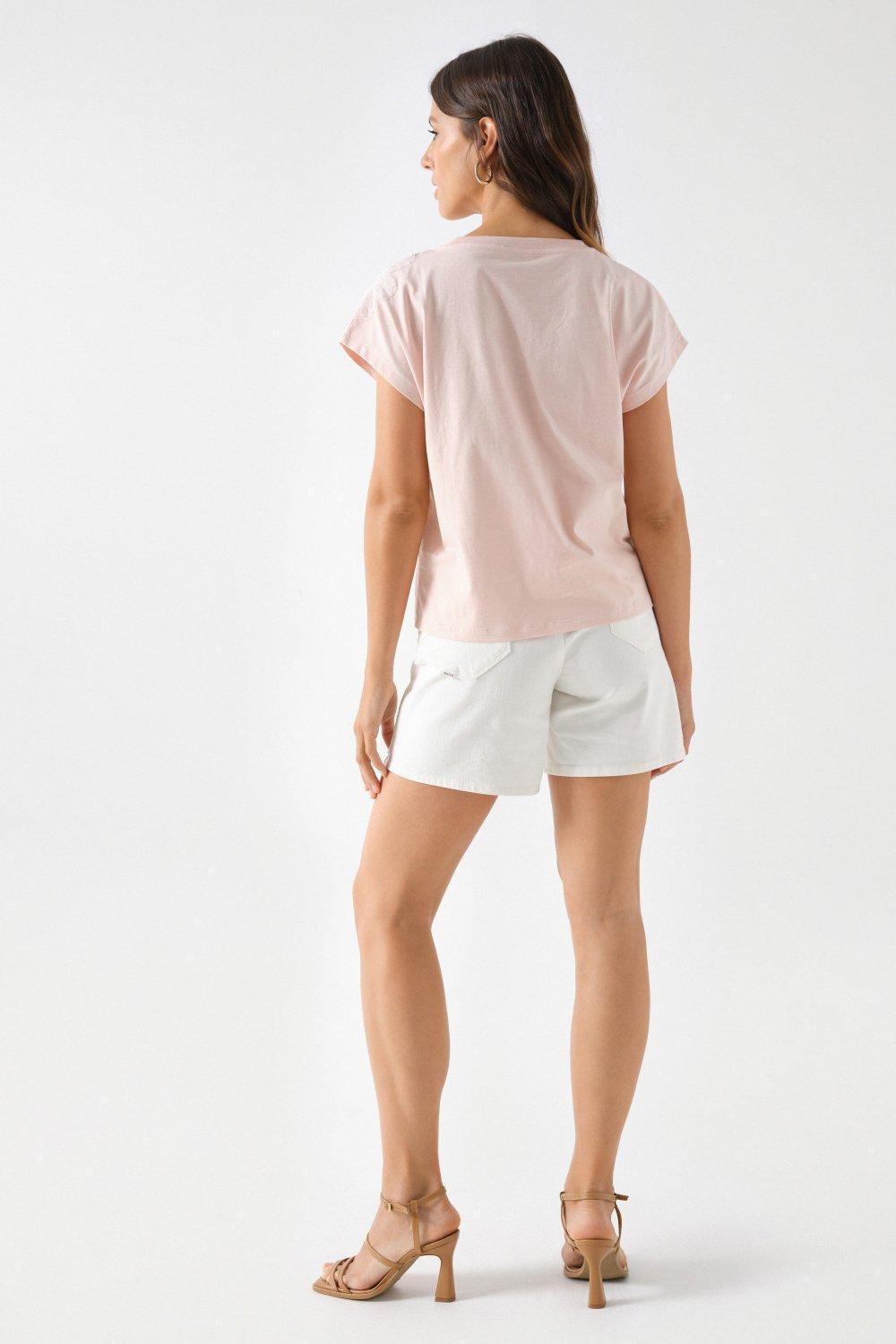 Flower Applique T-Shirt, , large image number 3