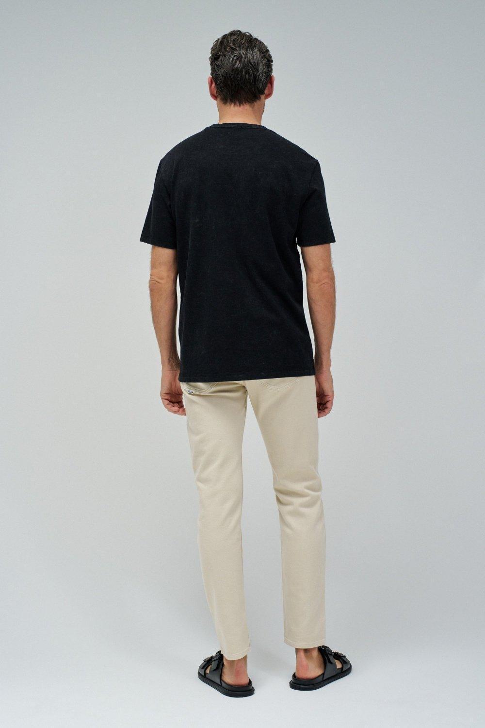 Black Solid Basic Casual T-Shirt, , large image number 3