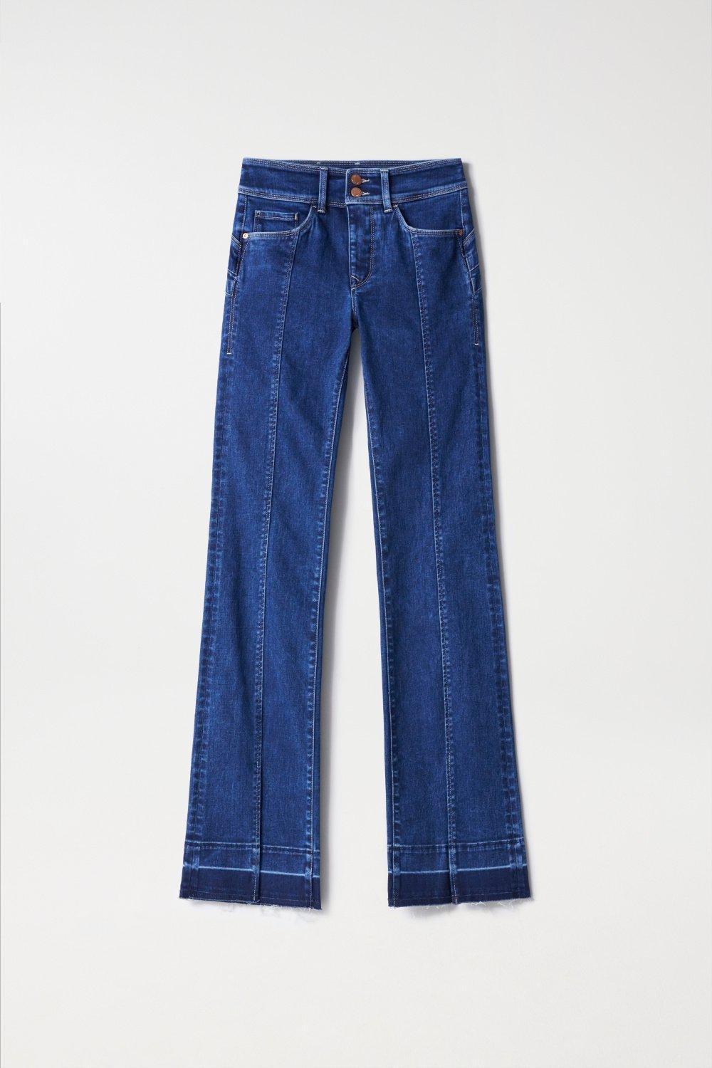 Exclusive Edition Push In Bootcut Jeans, Blue, large image number 4