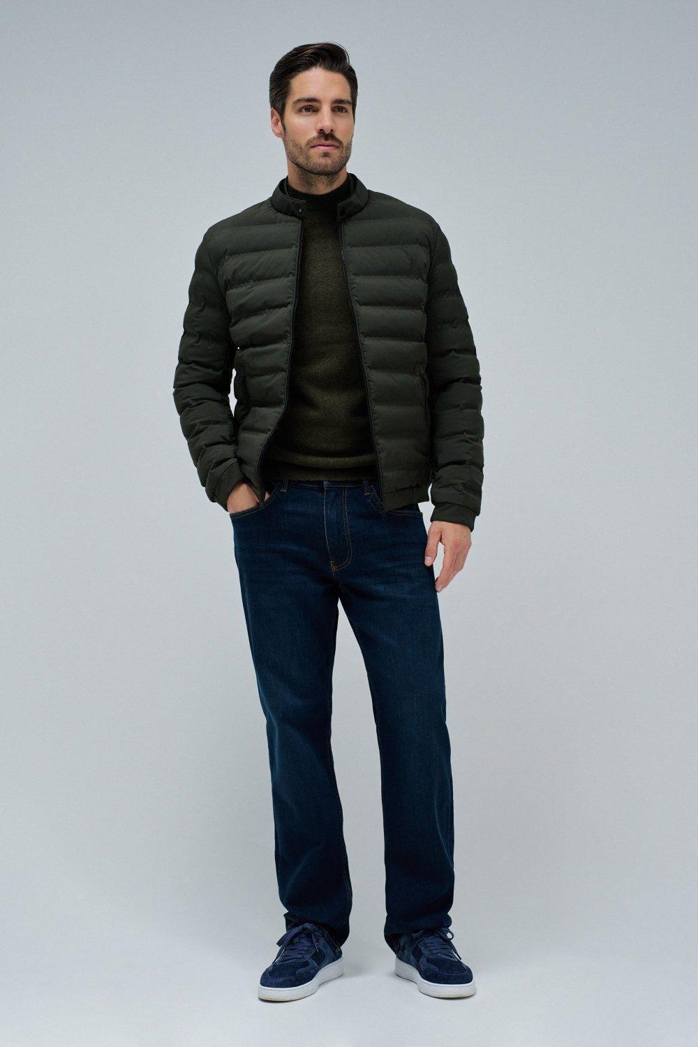 Green Puffer Jacket With Pockets, , large image number 1