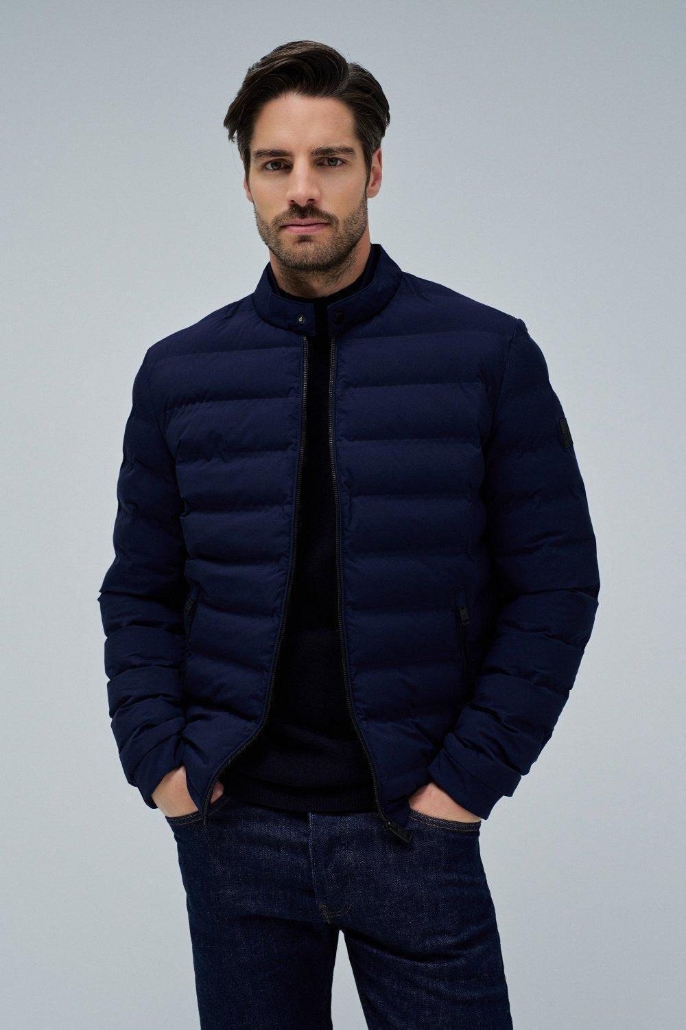 Puffer Jacket With Pockets&nbsp;, Navy, medium
