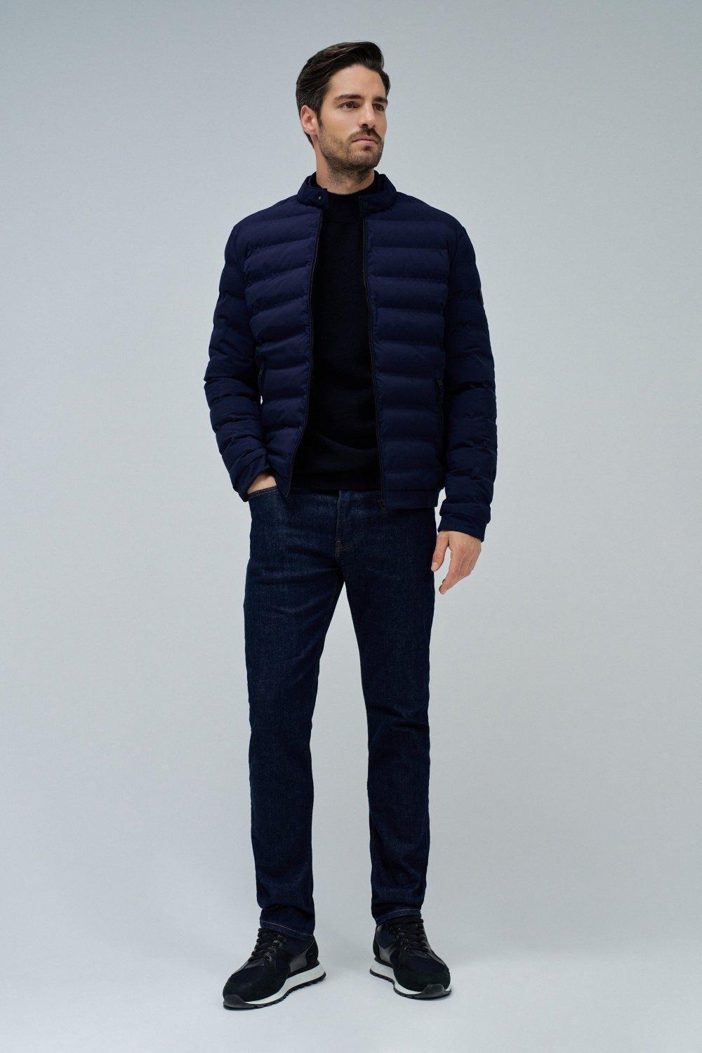 Puffer Jacket With Pockets , Navy, medium