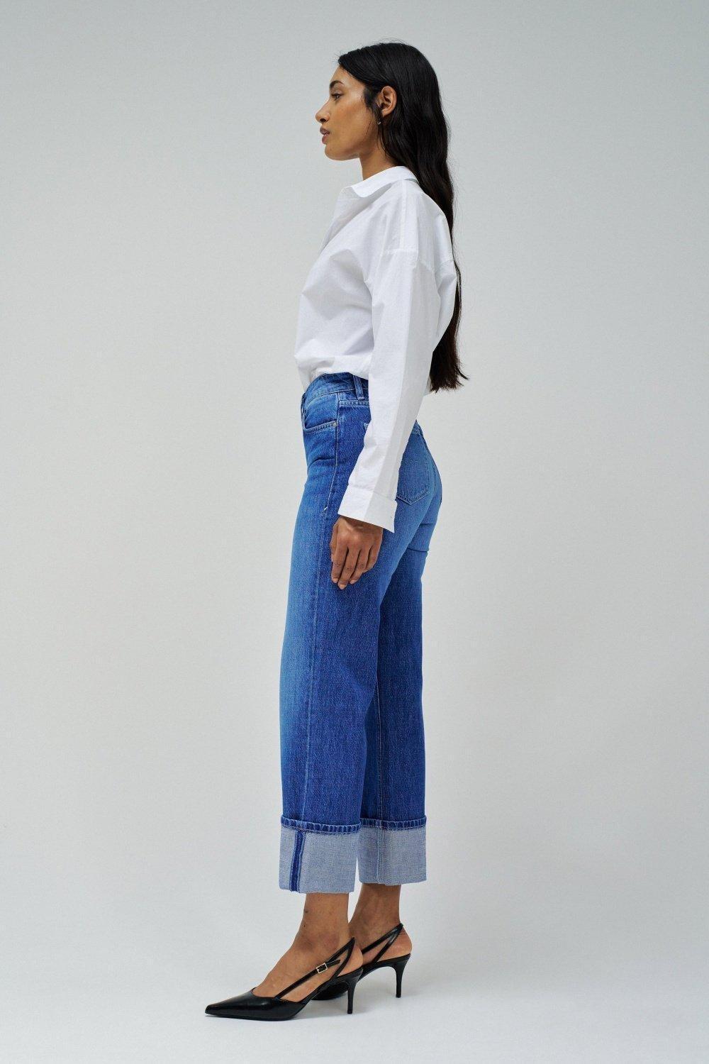 Blue ed Denim Cropped, , large image number 2