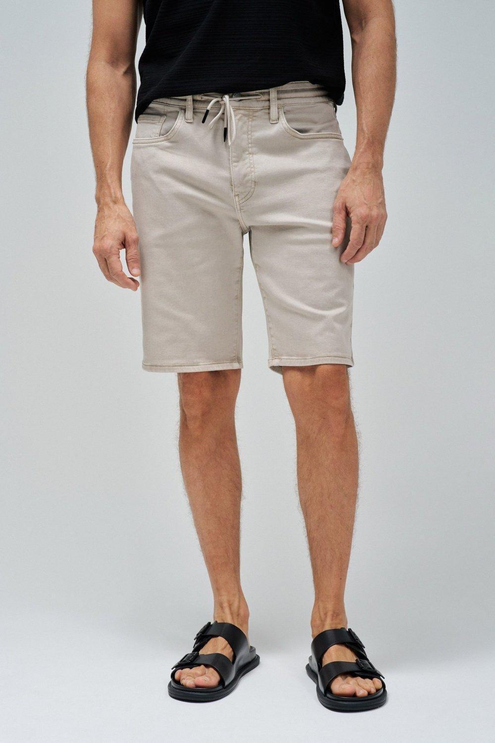 BEIGE REGULAR S-ACTIV SHORTS WITH DRAWSTRING, , medium