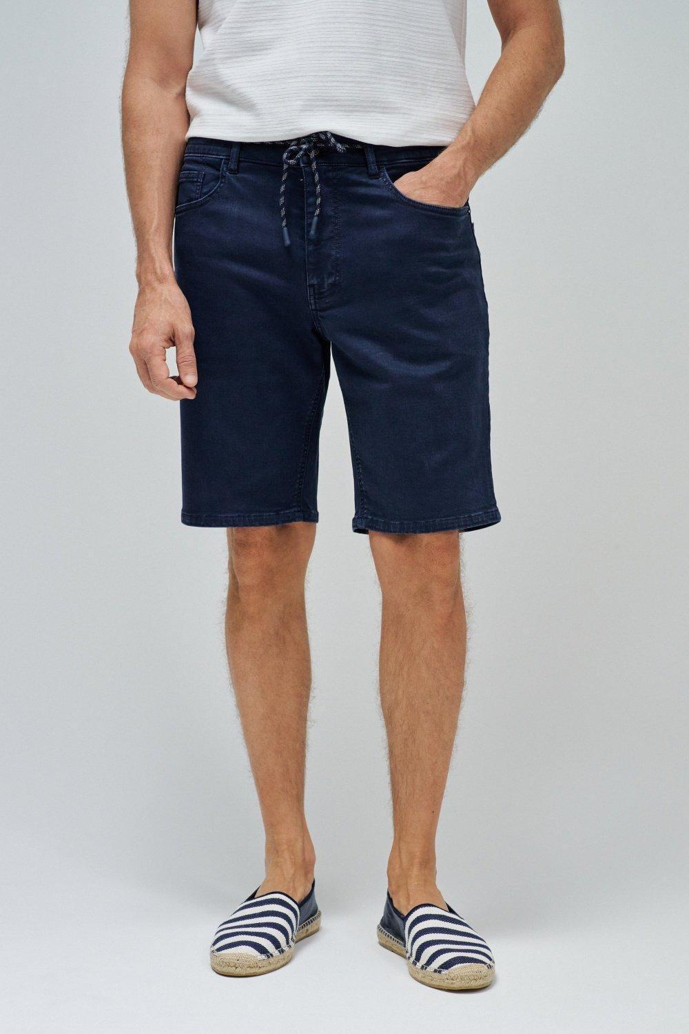 Blue Knee-Length Casual Shorts, , large image number 0