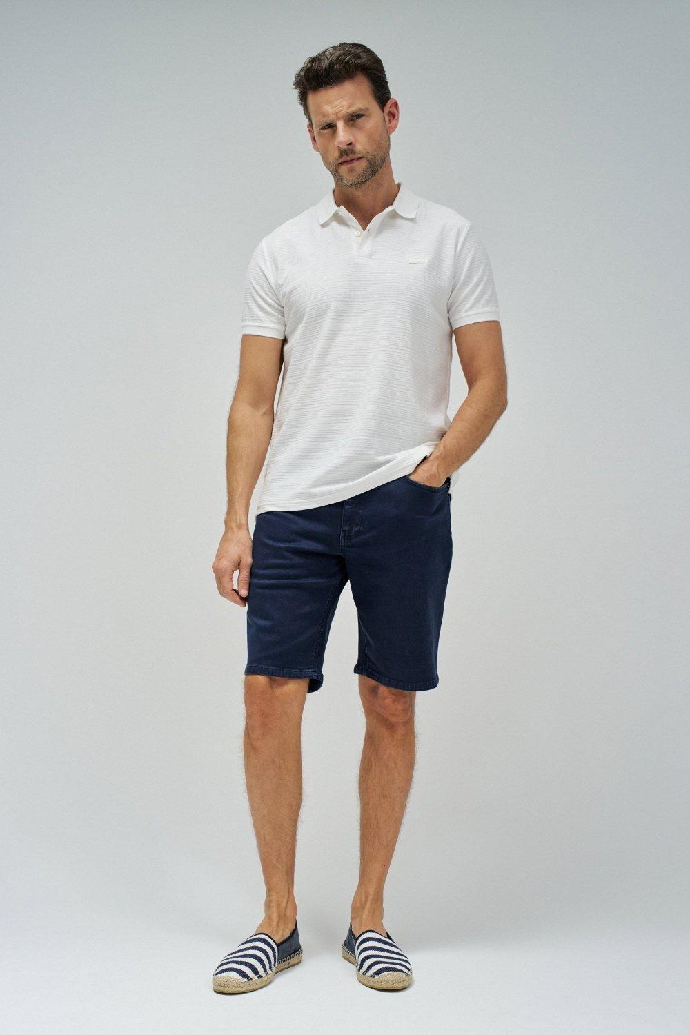 Blue Knee-Length Casual Shorts, , large image number 1