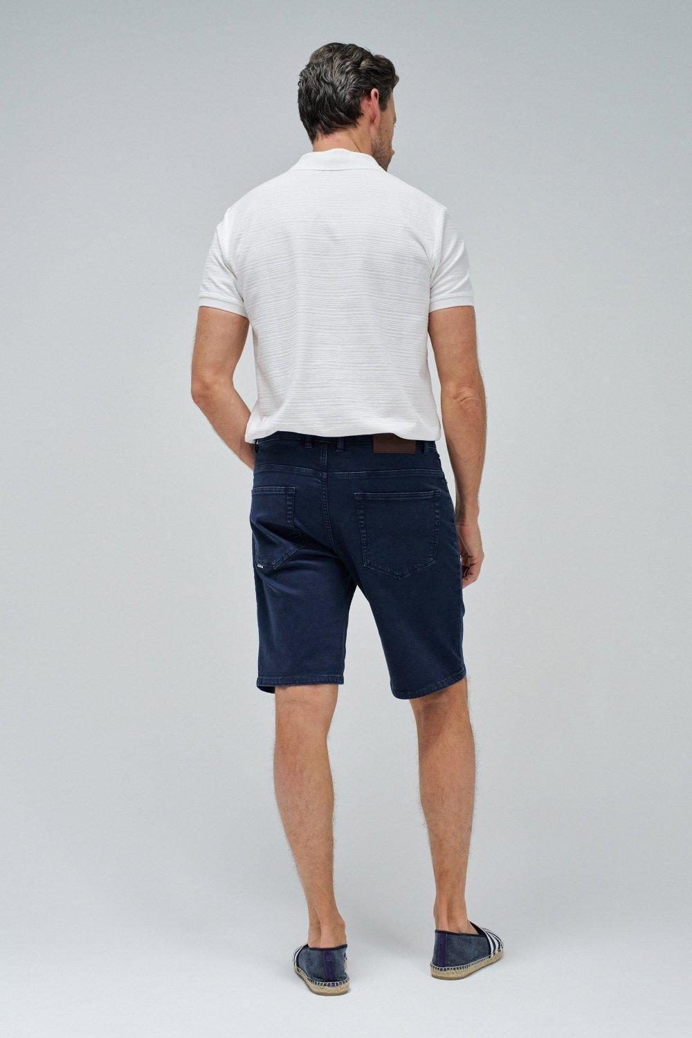 Blue Knee-Length Casual Shorts, , large image number 3