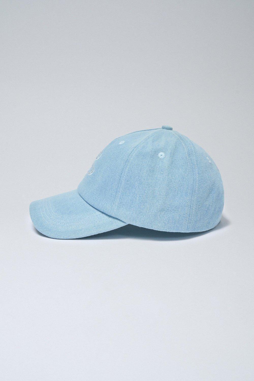 Blue Embroidered Denim Cap, 2101_852, large image number 2