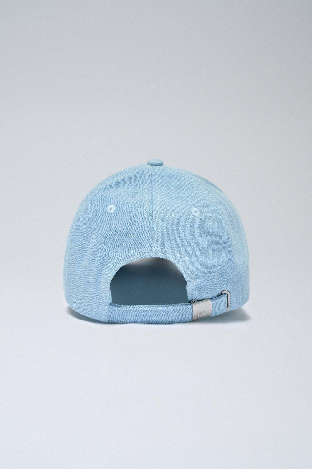 Blue Embroidered Denim Cap, 2101_852, large image number 3
