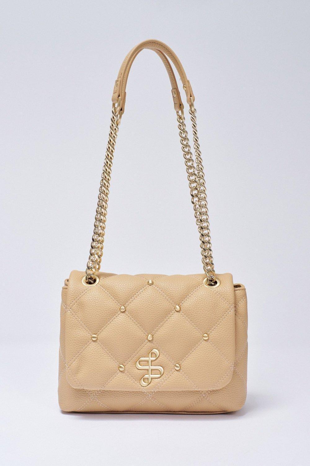 Brown Quilted Handmade Crossbody, 2101_910, large image number 4