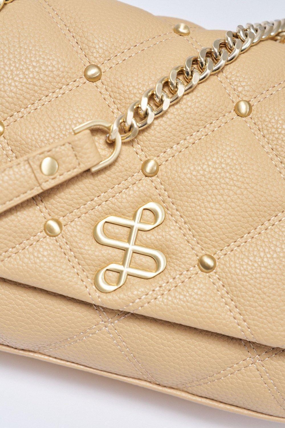 Quilted Crossbody Bag, Brown, large image number 1