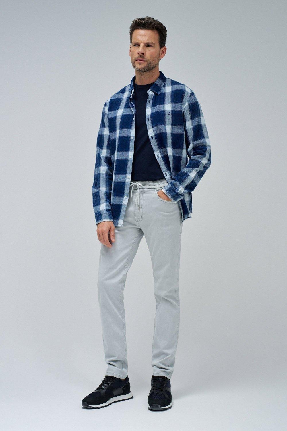 GRAY Plain Tapered Joggers, , large image number 1