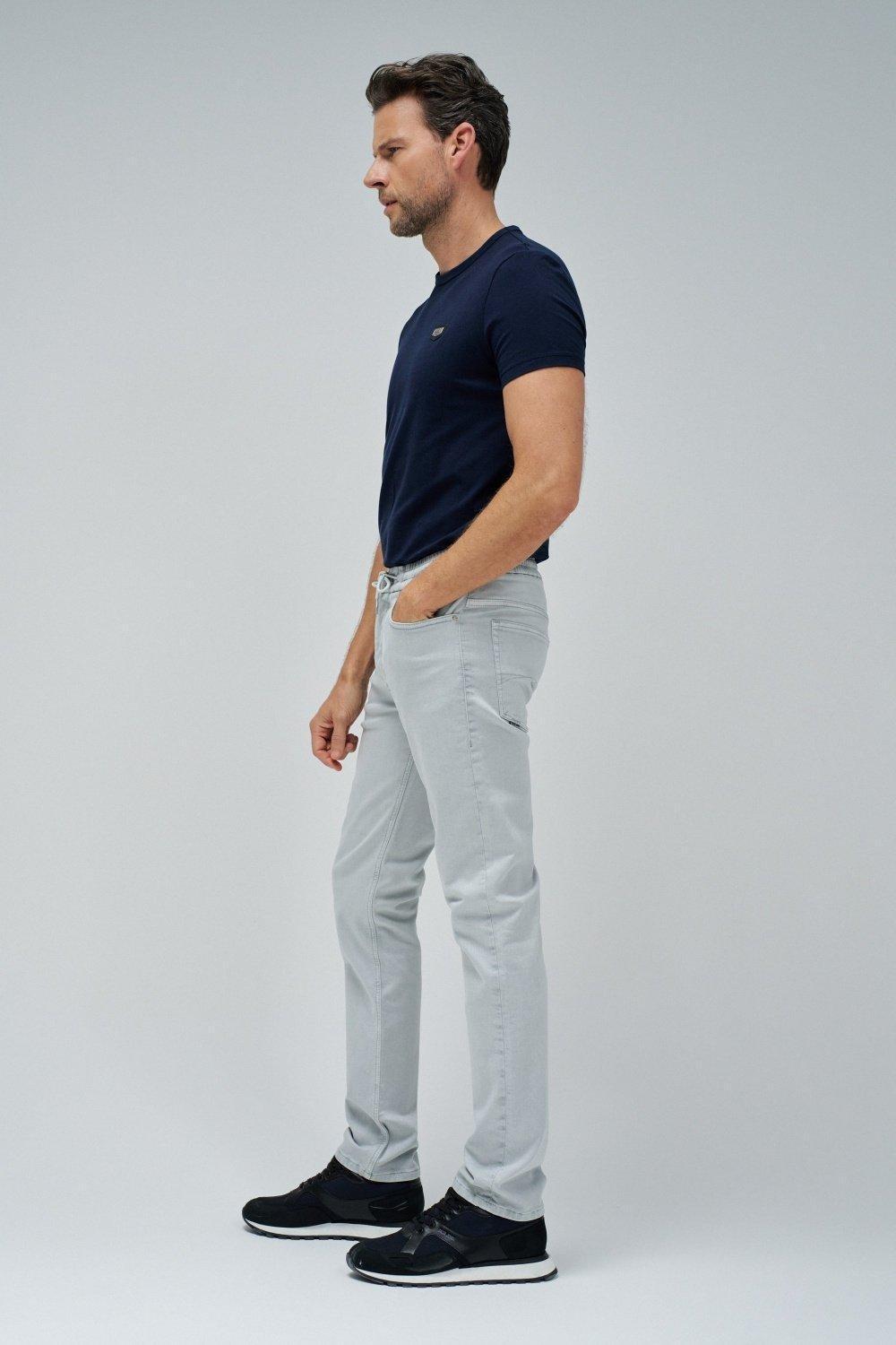 GRAY Plain Tapered Joggers, , large image number 2