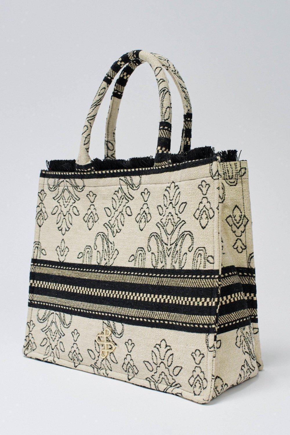 Tote bag With Jacquard Embroidery, 2101_110, large image number 2