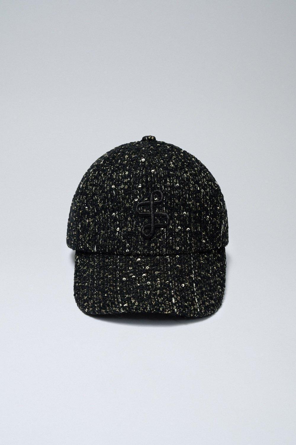 Black Embellished Baseball Cap, No Colour, large image number 0