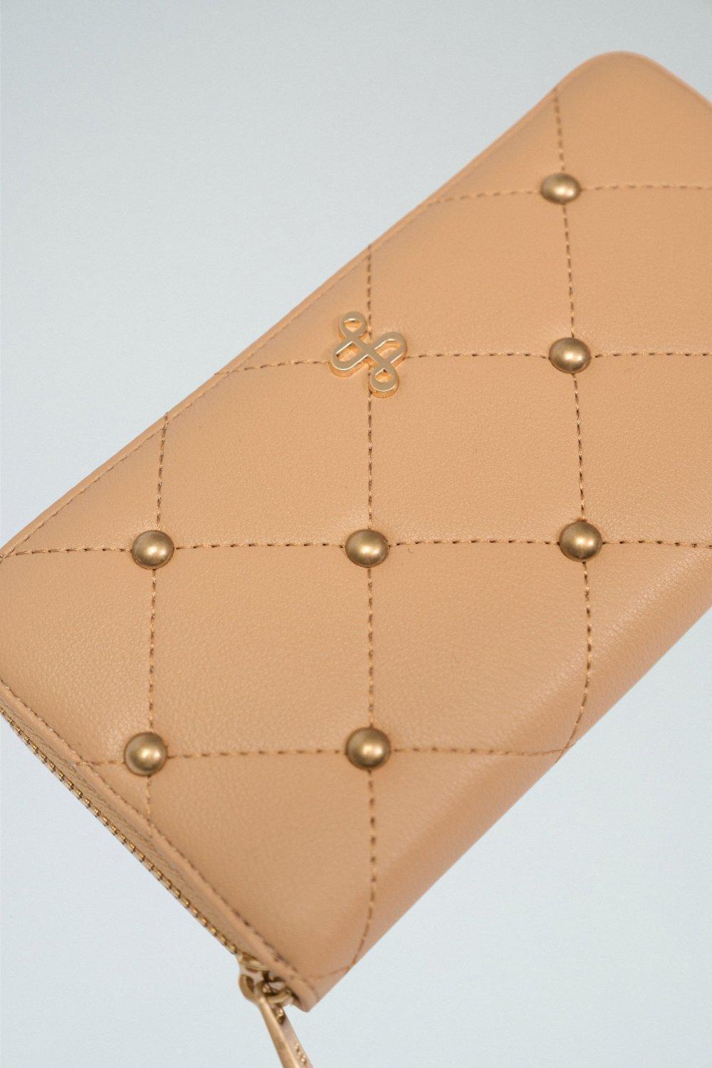 Brown Quilted Wallet, 2101_910, large image number 4