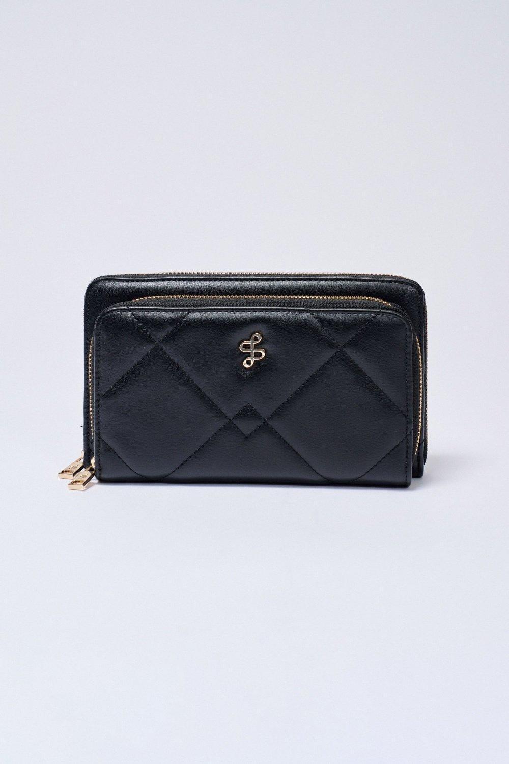 Leather Crossbody Bag, Black, large image number 0