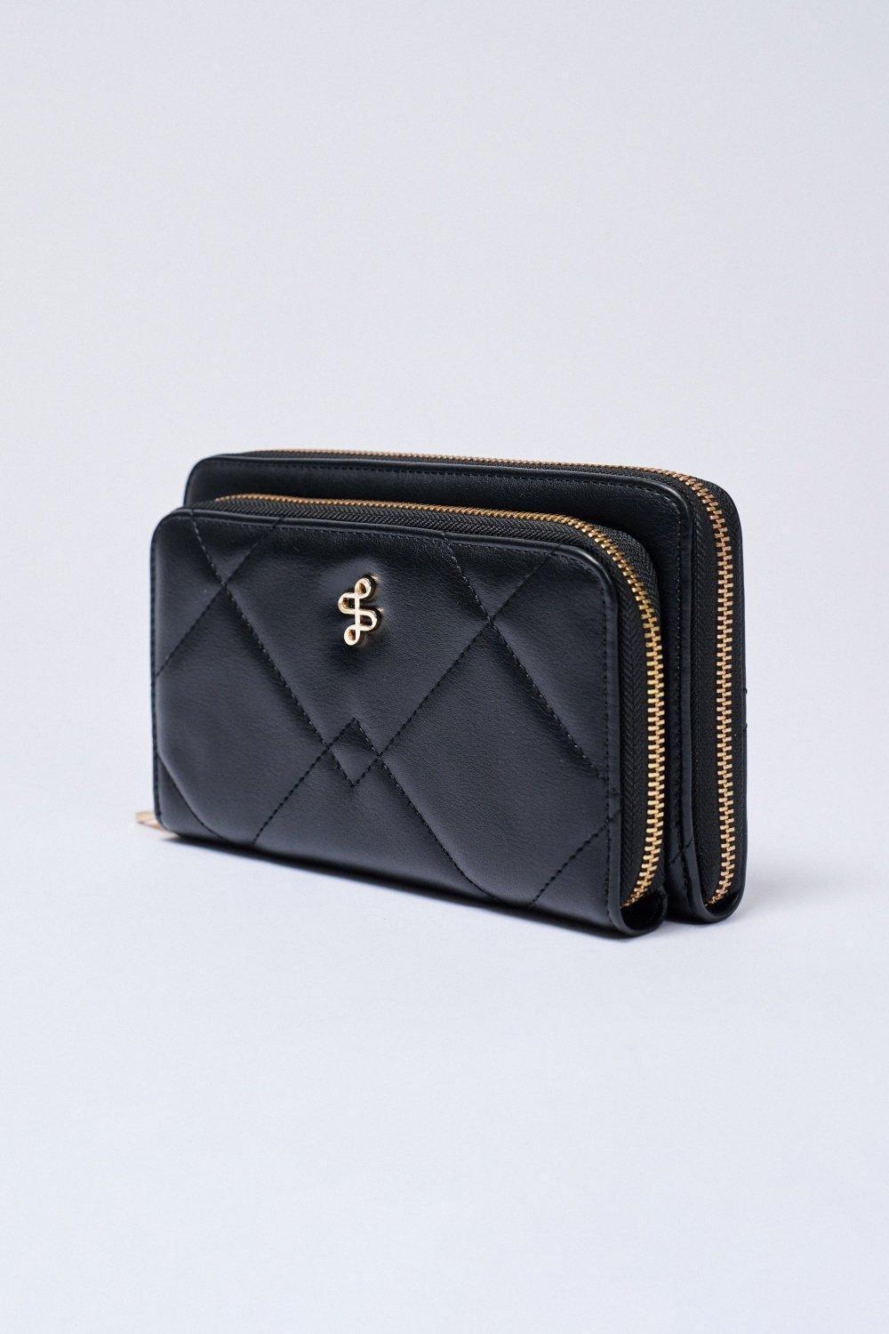 Leather Crossbody Bag, Black, large image number 2