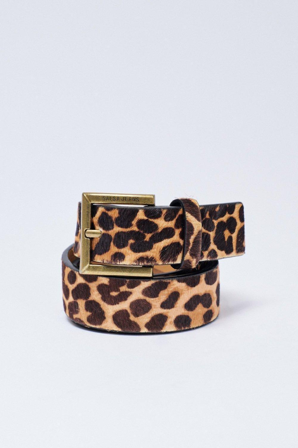 Brown Buckle Leather Belt, , large image number 3