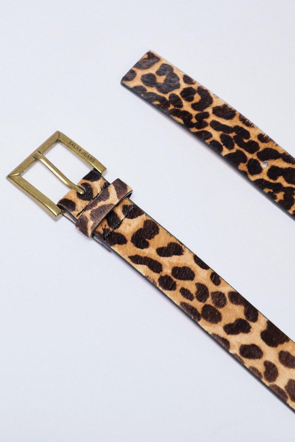Animal Print Leather Belt, , large image number 4