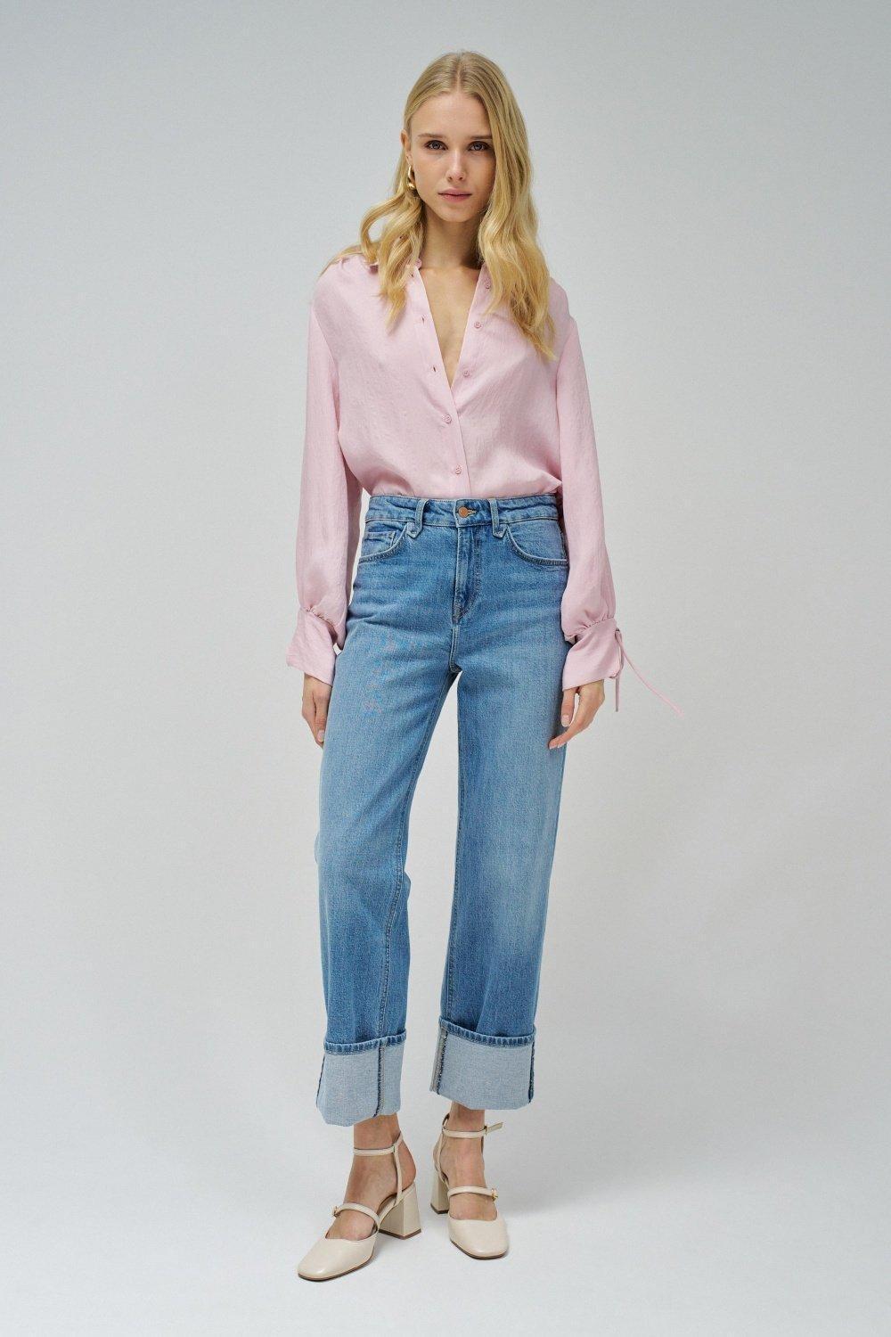 Light Wash Cropped Denim Jeans, , large image number 1