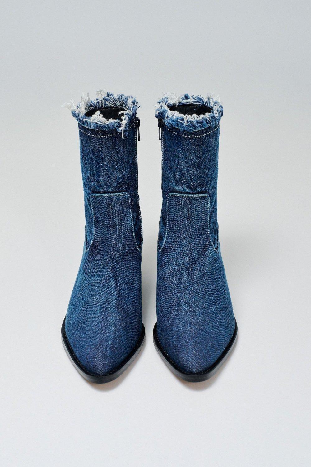 Blue Denim Boots, , large image number 3