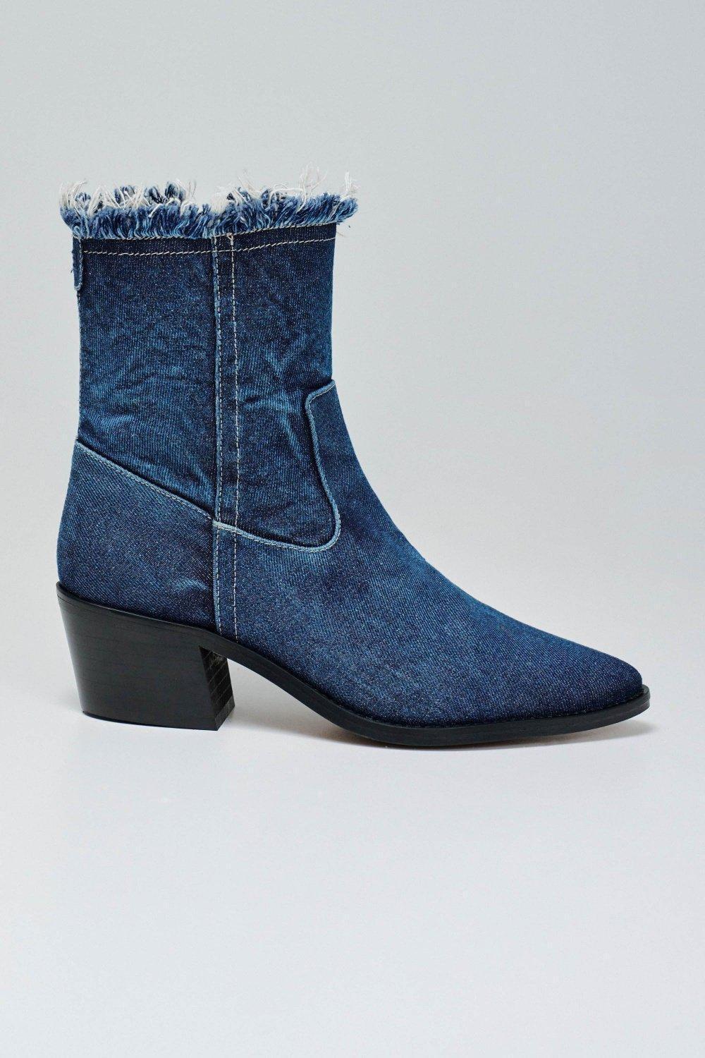 Denim Boots, Blue, large image number 0