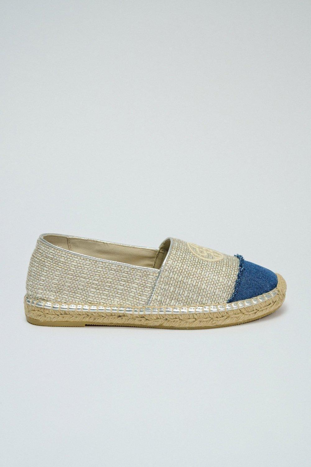 Beige Espadrilles With Denim Detail, , large image number 0