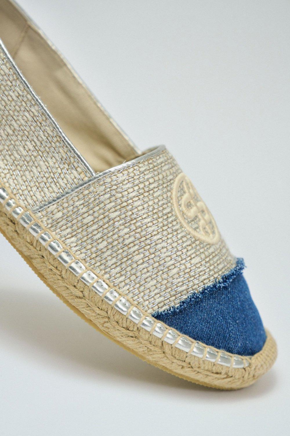 Beige Espadrilles With Denim Detail, , large image number 1