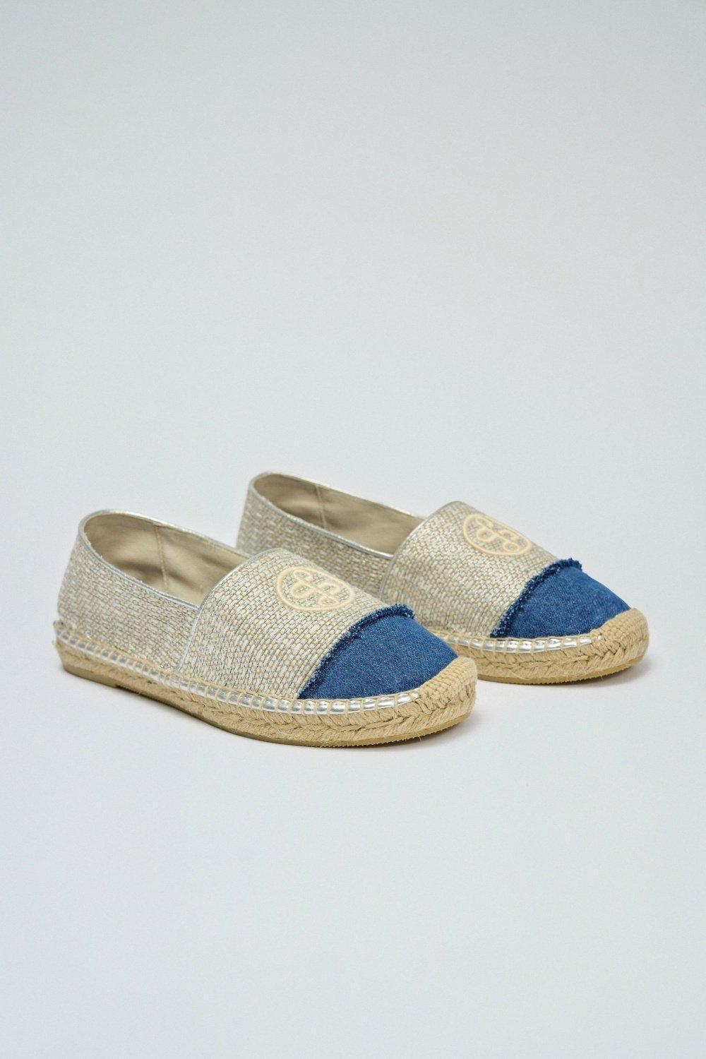 Beige Espadrilles With Denim Detail, , large image number 2