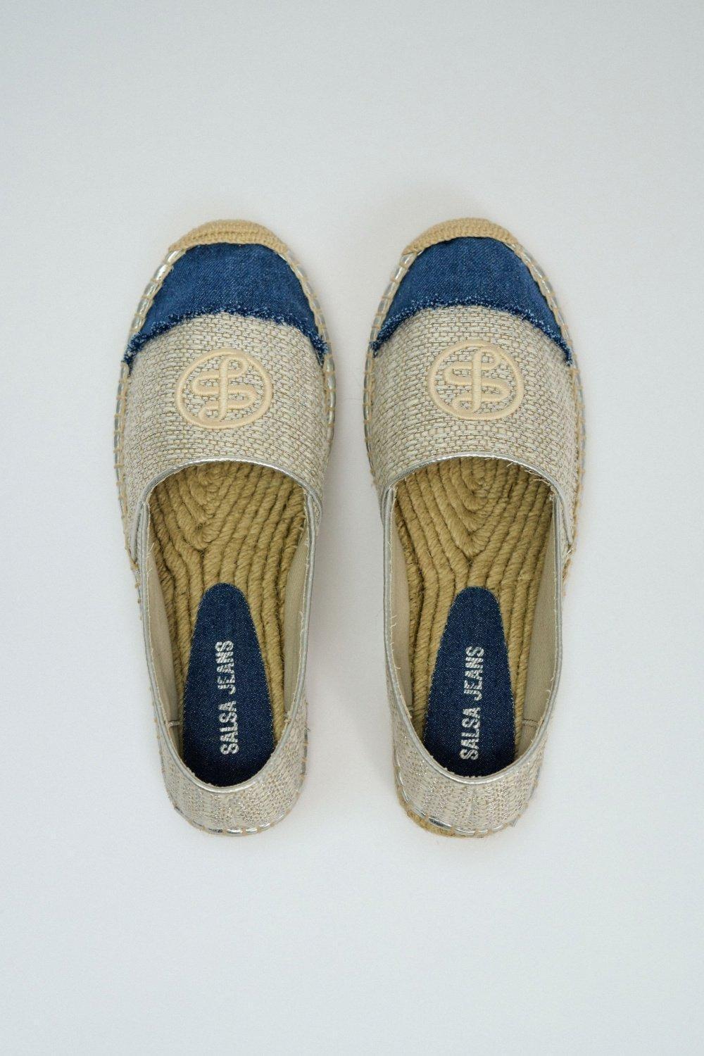 Beige Espadrilles With Denim Detail, , large image number 3