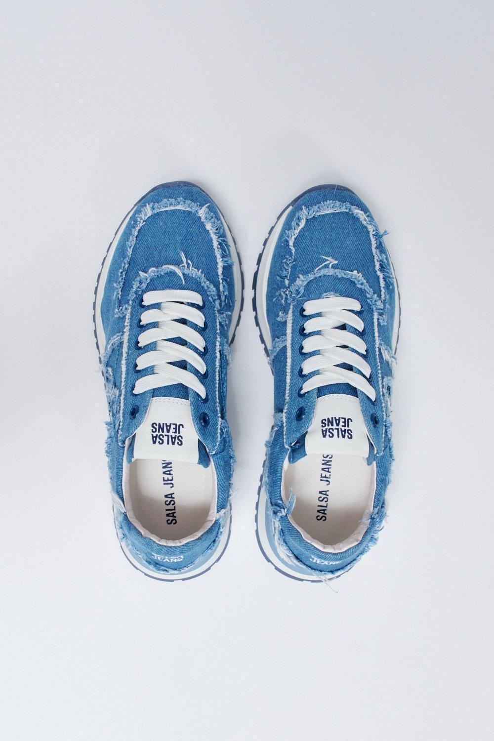 Blue Lace-Up Trainers, , large image number 3