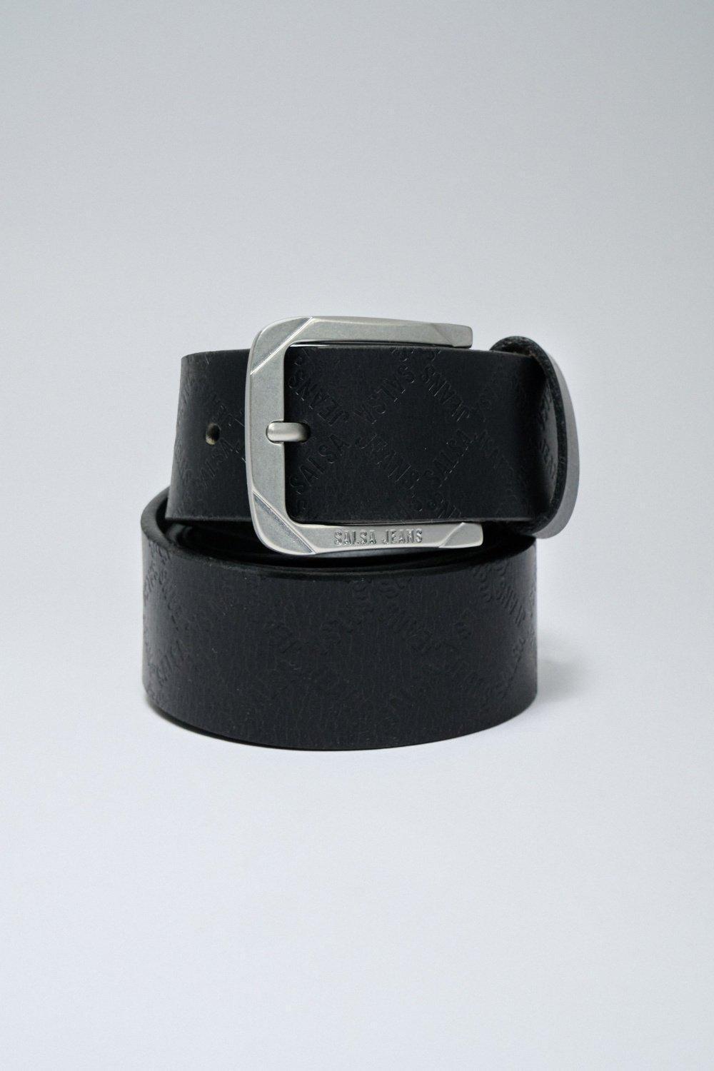 Black Leather Belt, , large image number 2