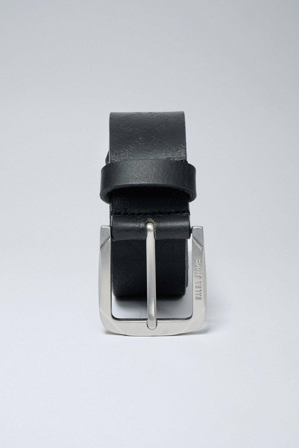 Black Leather Belt, , large image number 3