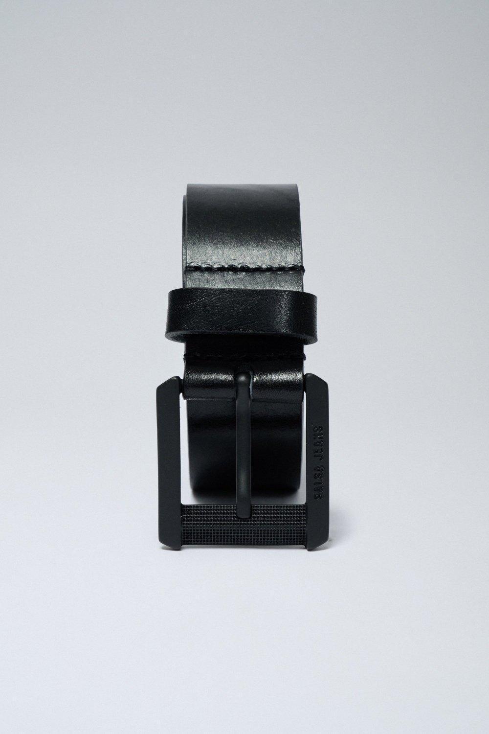 Leather Belt, Black, large image number 3