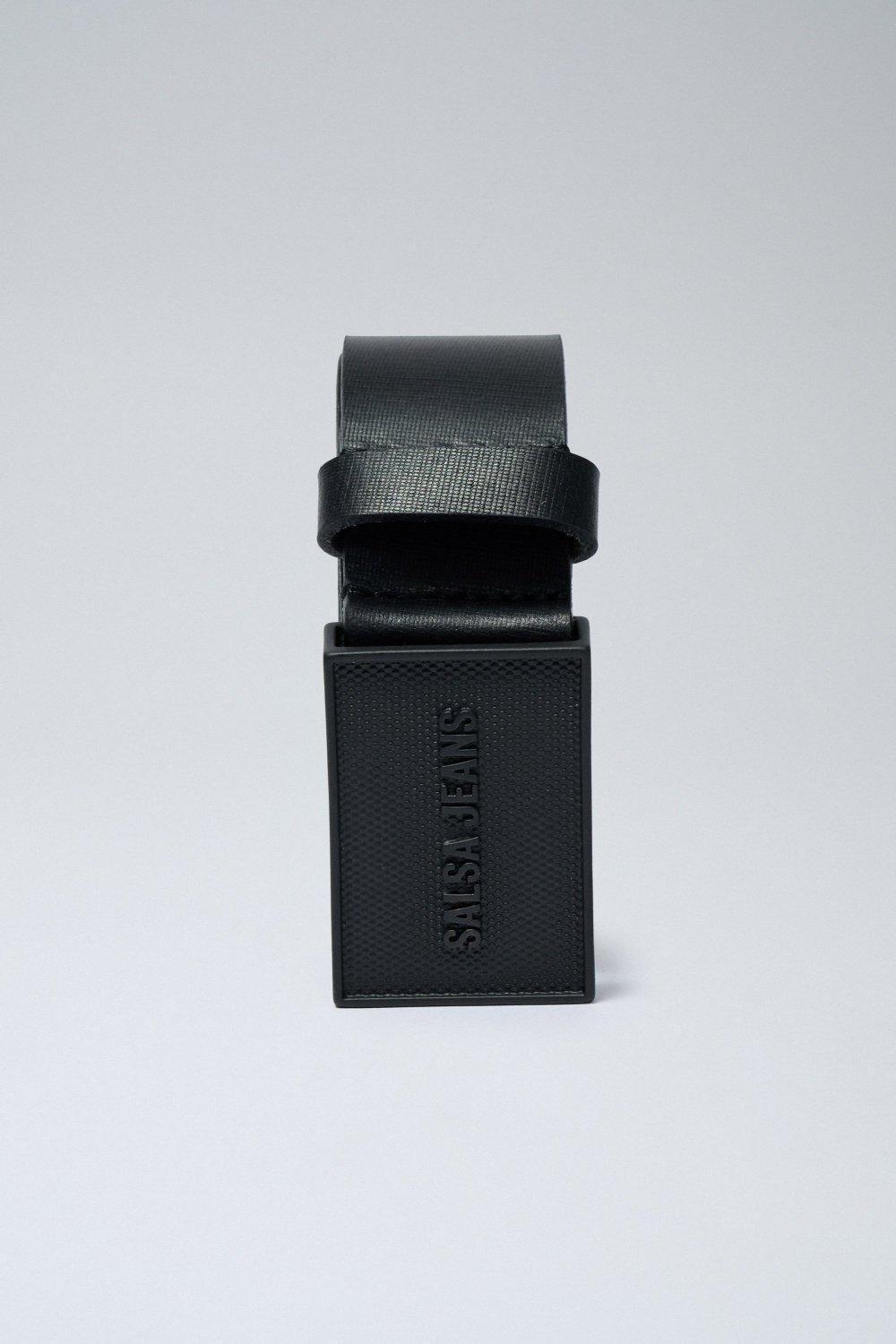 Square Buckle Salsa Jeans, Black, large image number 3