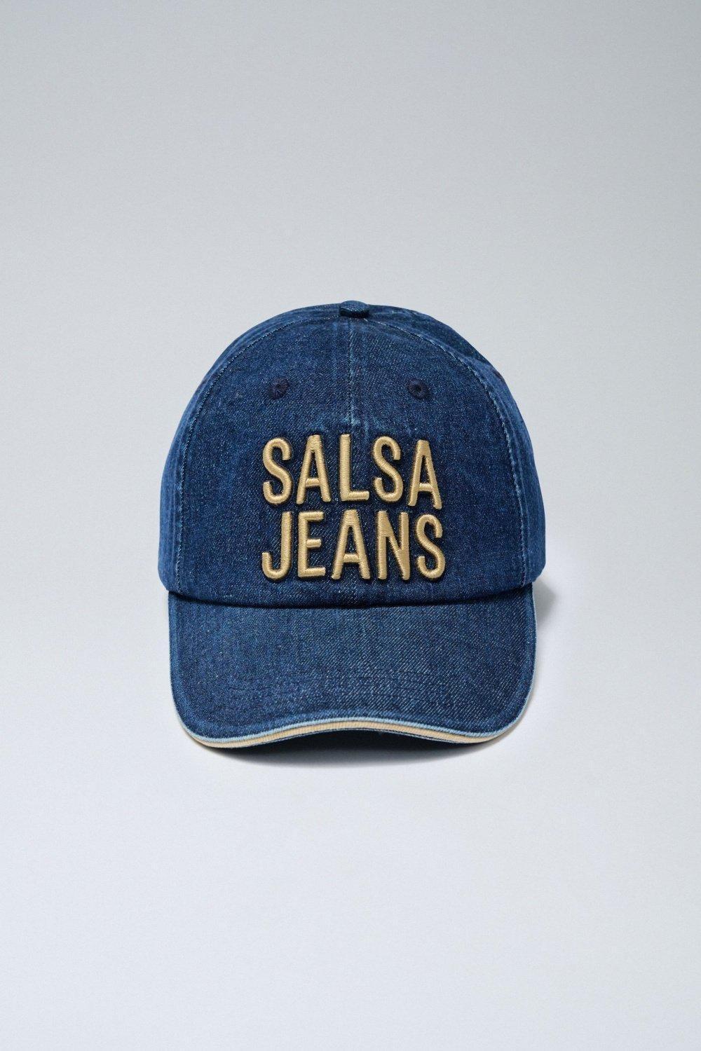 Denim Cap With Branding, Navy, large image number 0