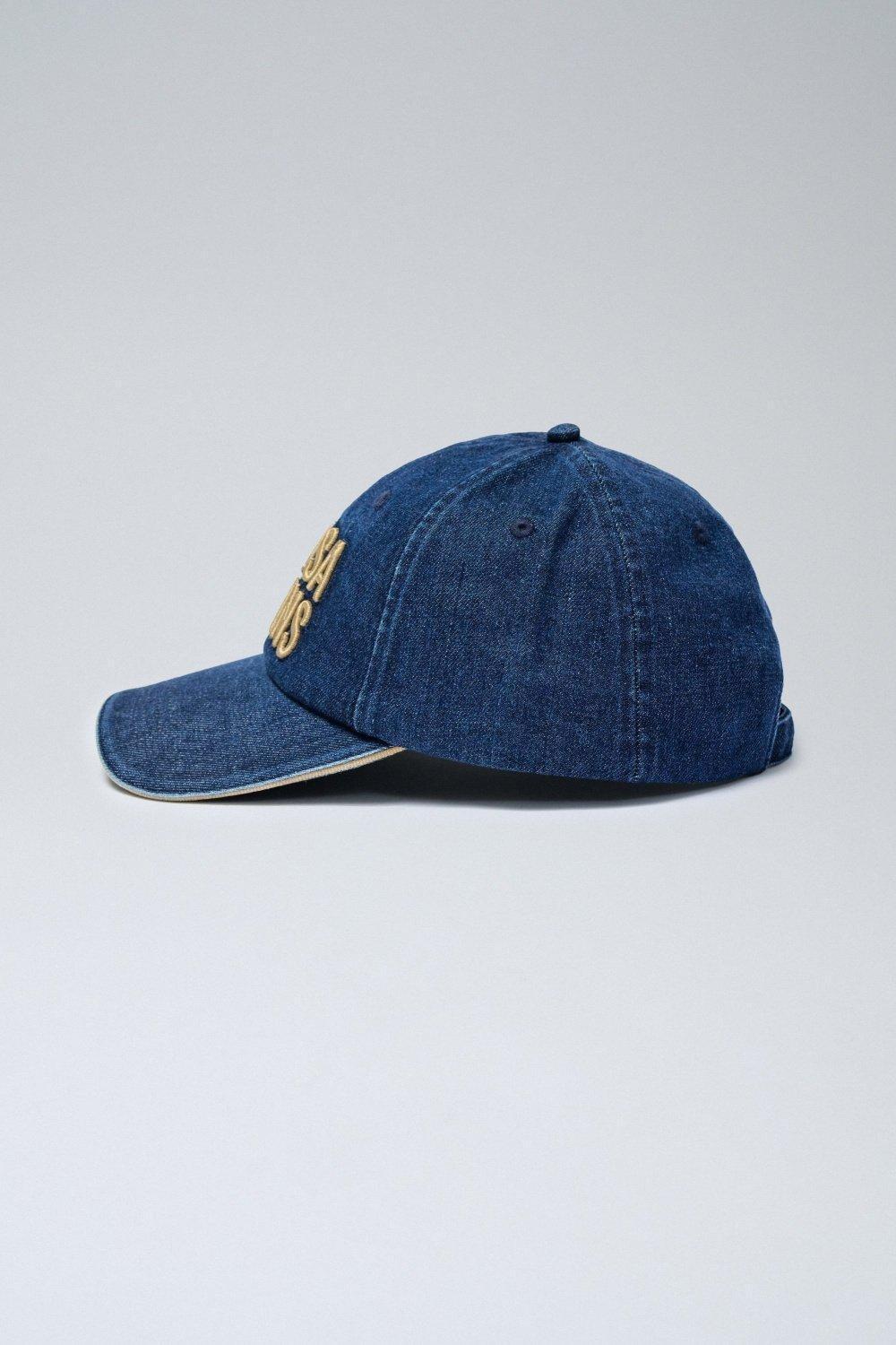 Denim Cap With Branding, Navy, large image number 2