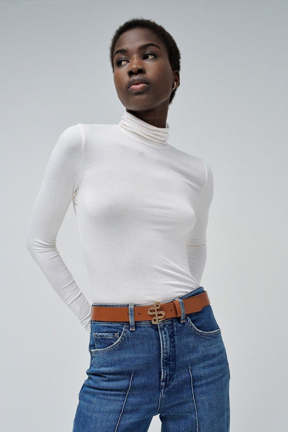 Stones Monogram Leather, Brown, large image number 1