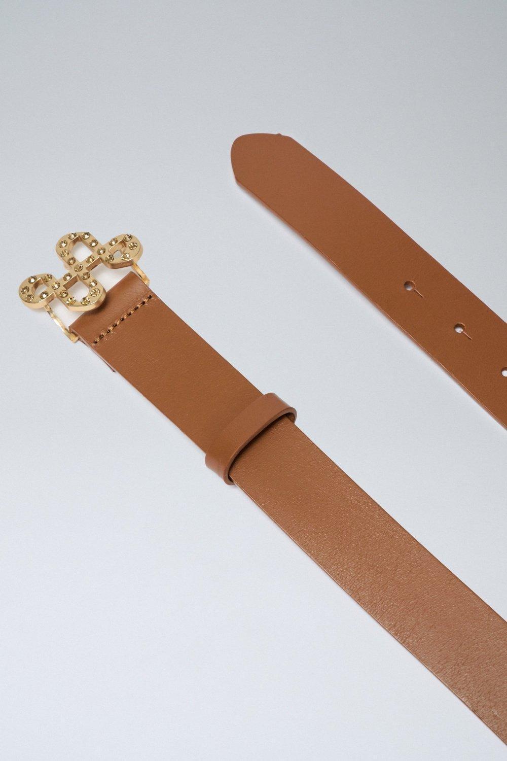 Stones Monogram Leather, Brown, large image number 4