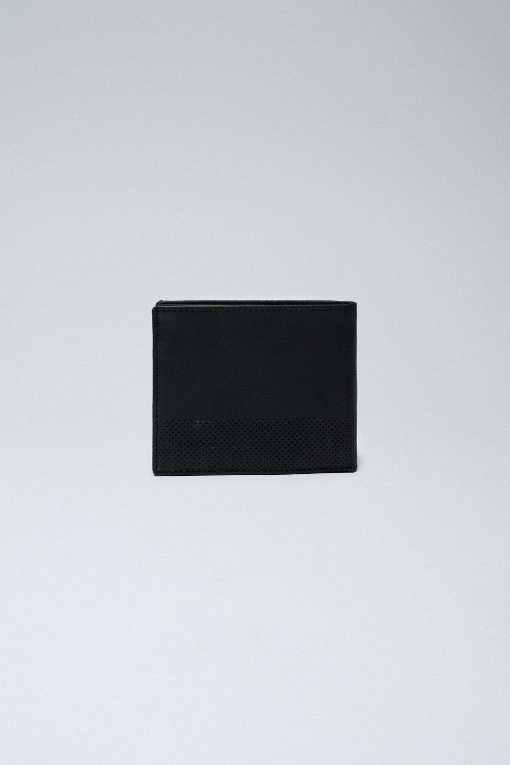Black Leather Bi-Fold Wallet, No Colour, large image number 2