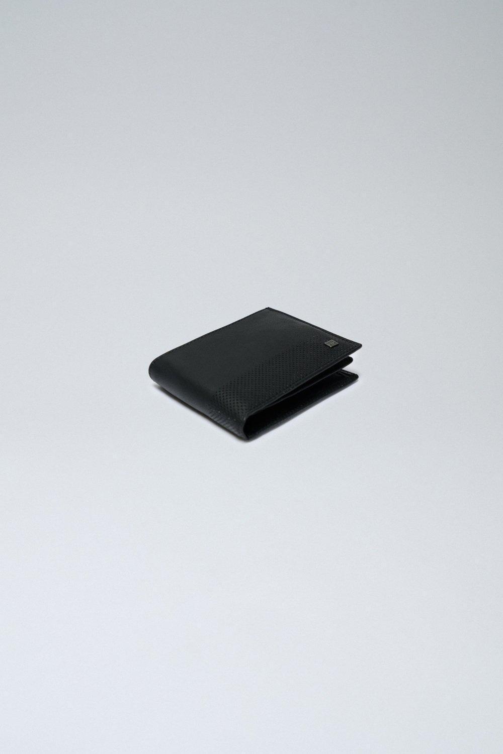 Black Leather Bi-Fold Wallet, No Colour, large image number 3