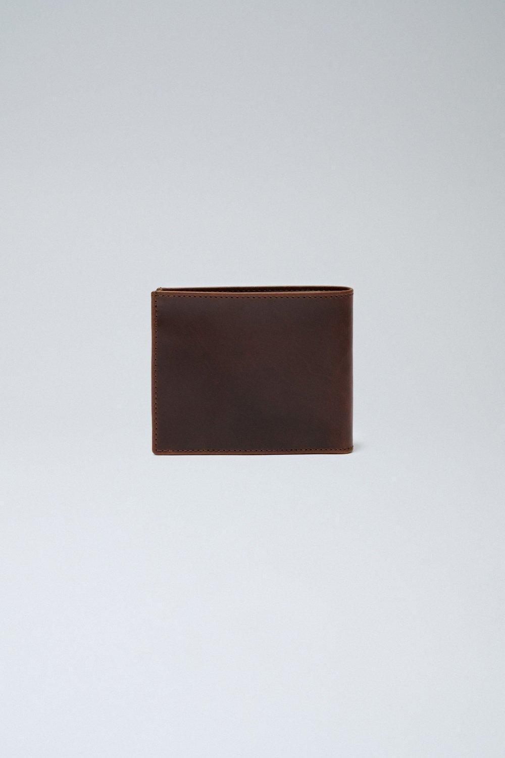 Leather Wallet, Brown, medium