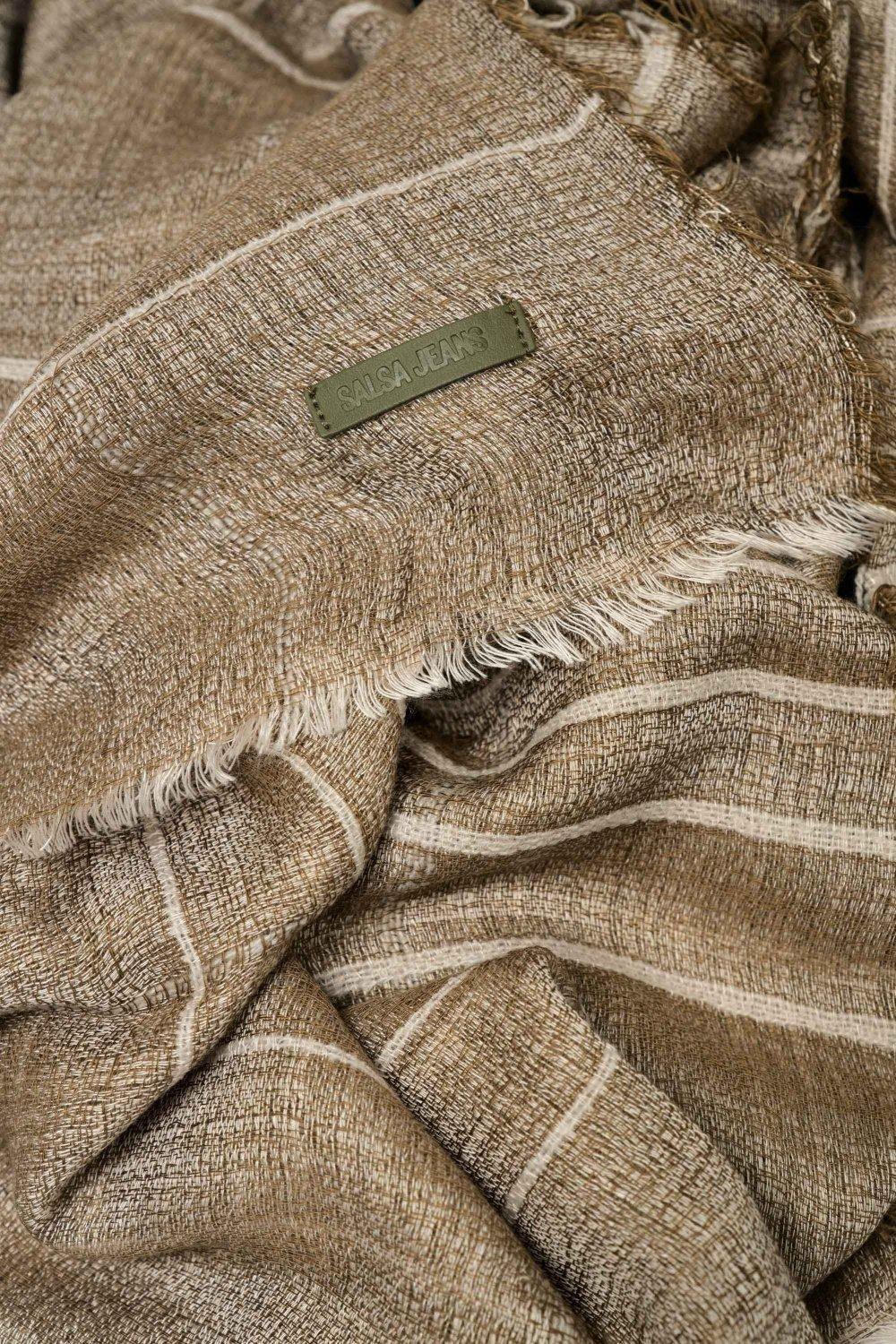 Striped Print Rectangle Scarf, 2101_530, large image number 2