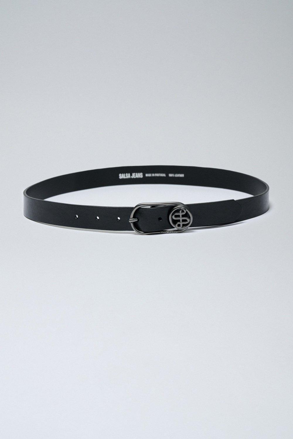 Black Engraved Logo Buckle, , large image number 0