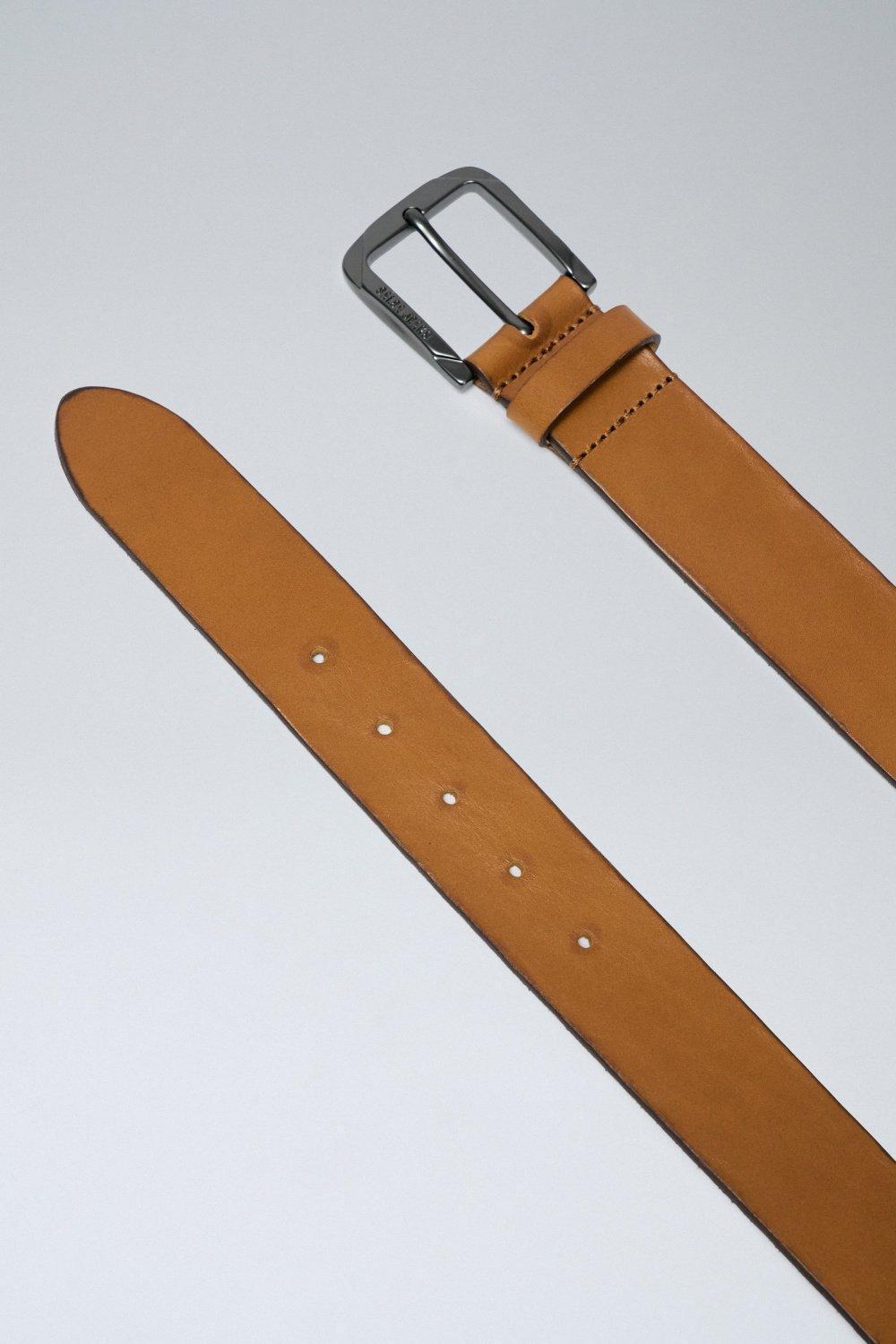Leather Belt, Brown, large image number 4