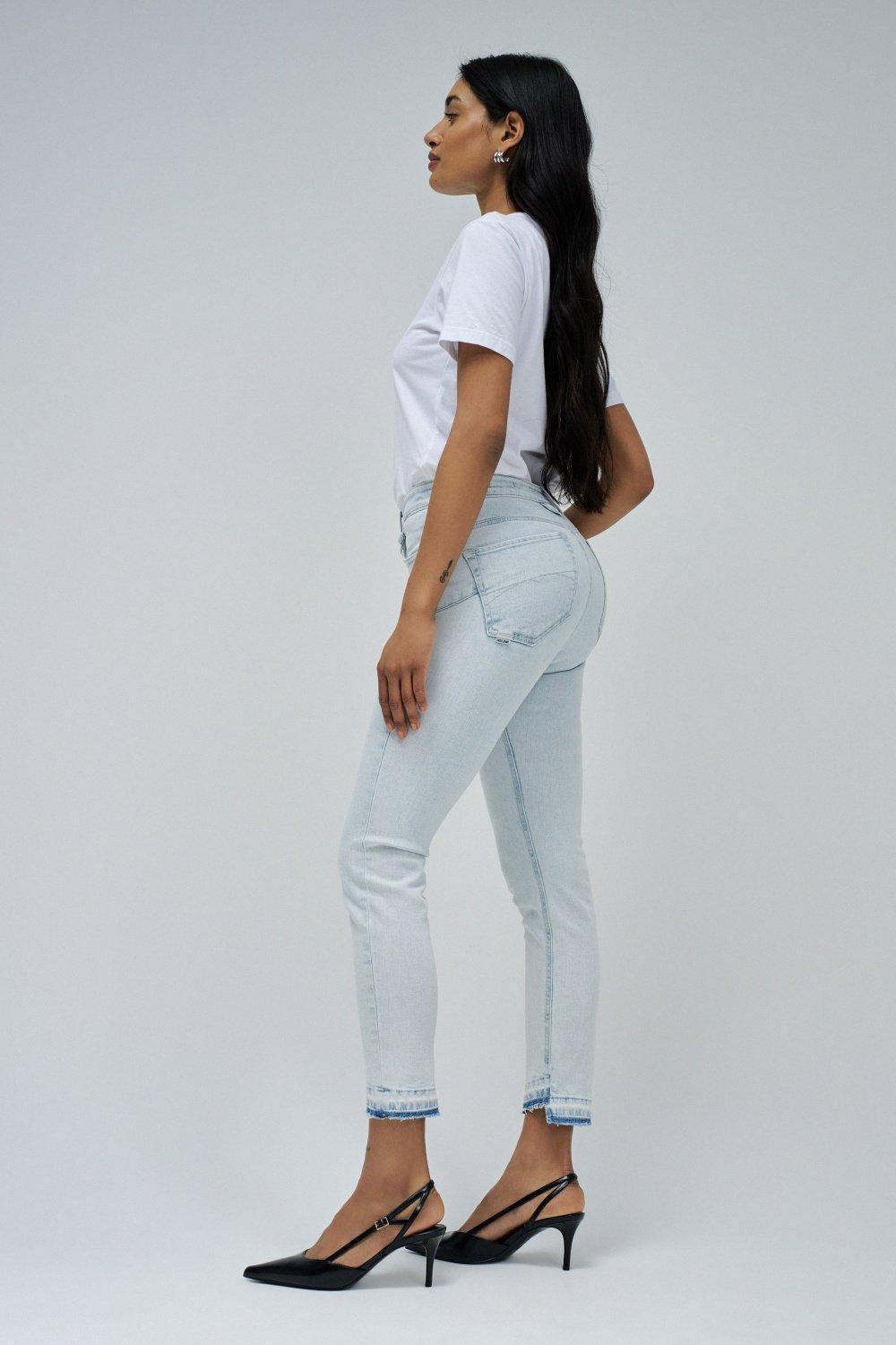 Blue Jeans Faith Push In Cropped Skinny, , large image number 2