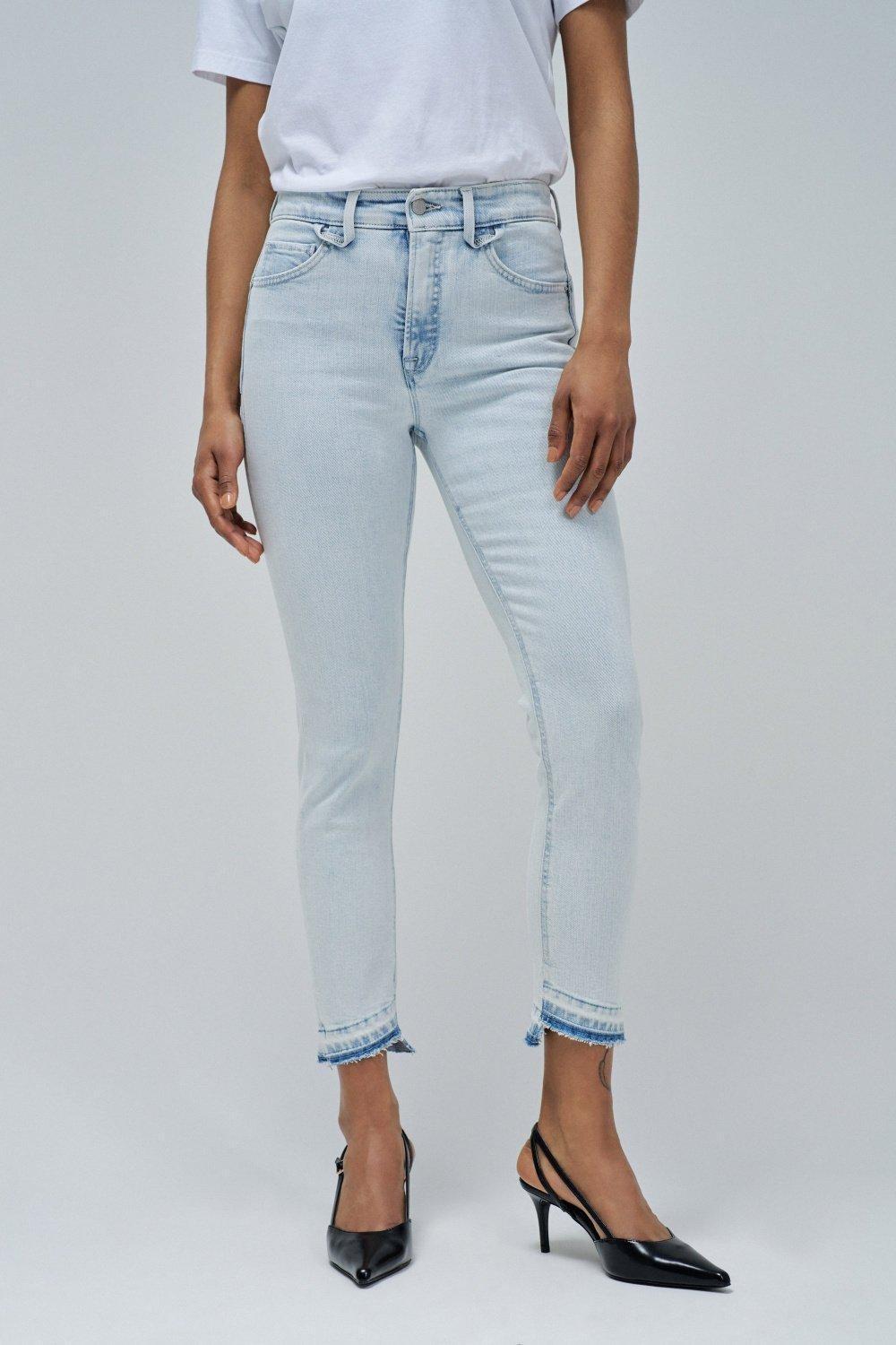Faith Push In Cropped Skinny&acirc;&nbsp;Jeans, Blue, medium